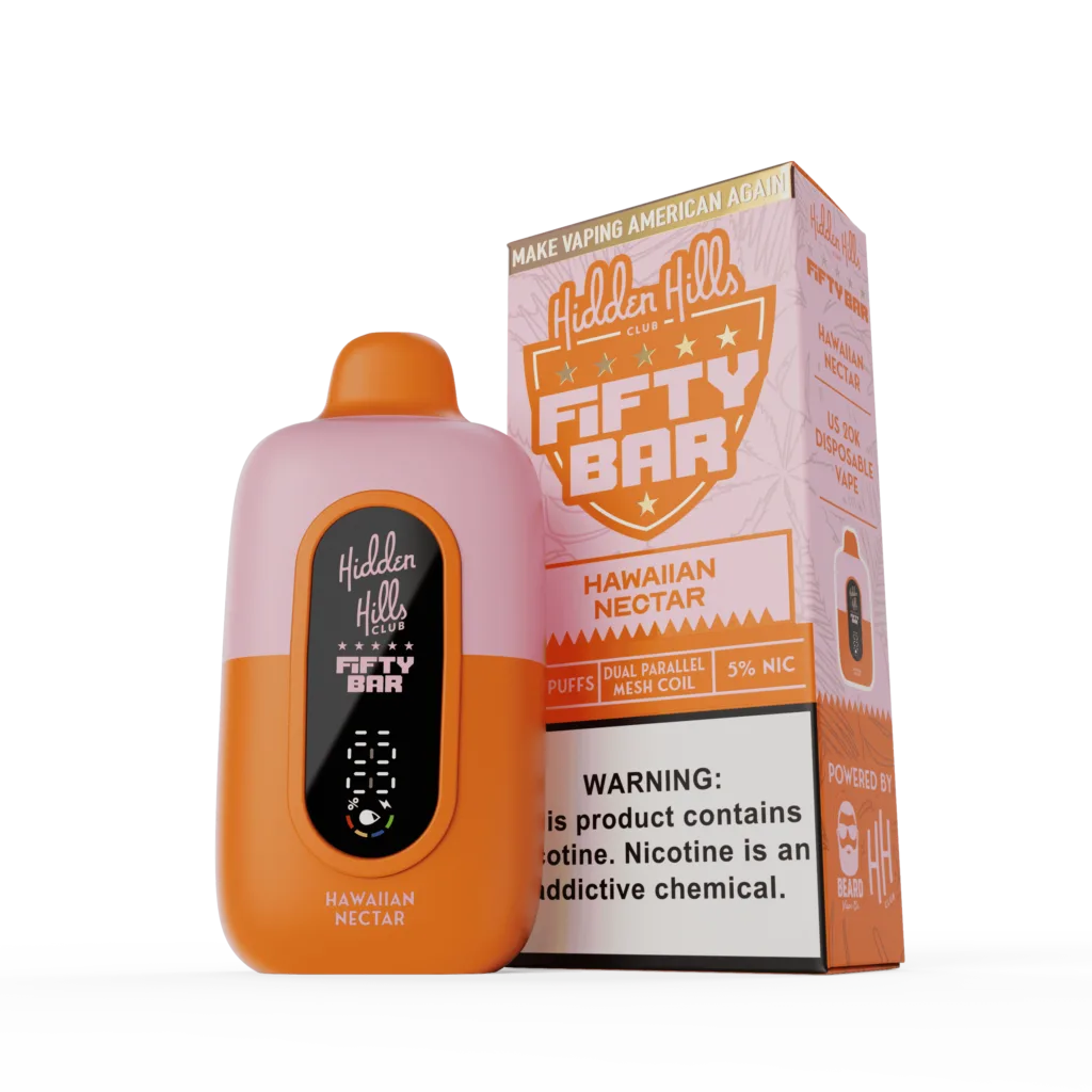 fifty bar hidden hills vape X 20K PUFF DISPOSABLES E-liquid flavor:Peach Blueberry Raspberry zero Vaporesso Xros 5 Nano: