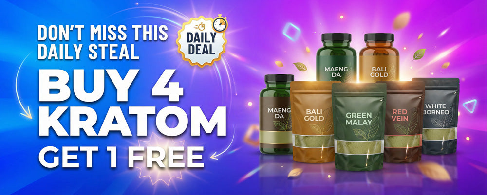 Don’t Miss This Daily Steal: Buy 4 Kratom, Get 1 FREE