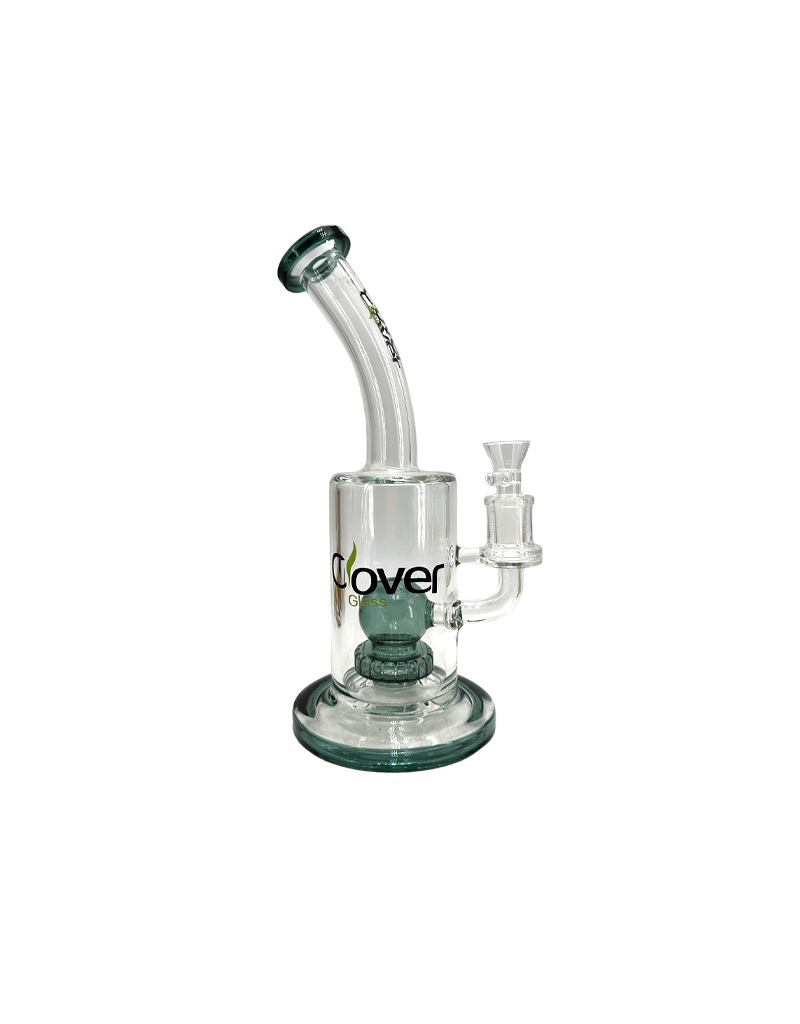 Clover Bent Neck Diamond Perc Waterpipe