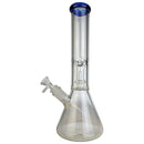 14" Color Trim Dome Perc Beaker Water Pipe