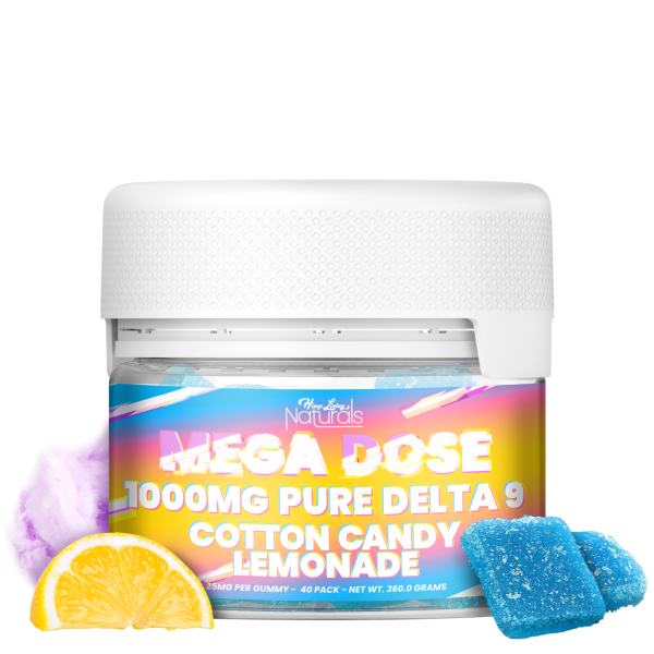 HEMP LIVING NATURALS MEGA DOSE 25MG PURE D9 GUMMIES