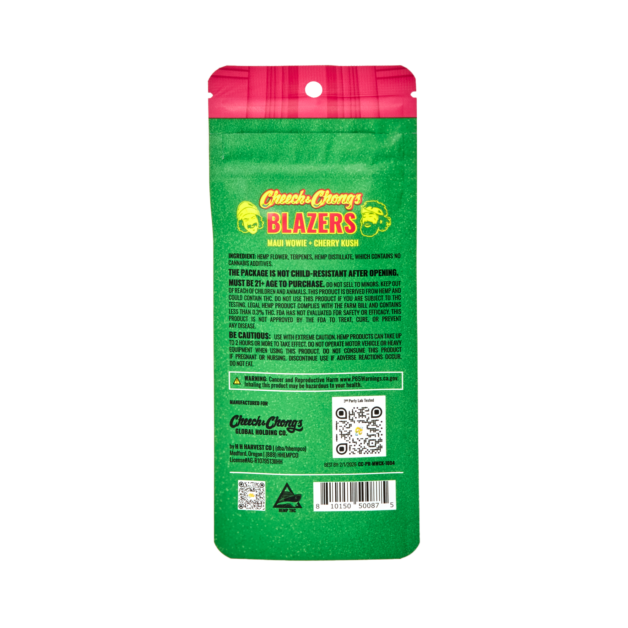 Cheech Chong'S Blazers THCA Pre-Rolls 2Ct