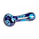 Red Eye Glass 4.25� Skull Hand Pipe