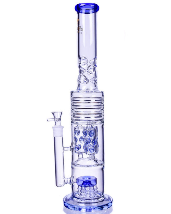 On Point Glass 22" Multi Perc Water Pipe Fm782