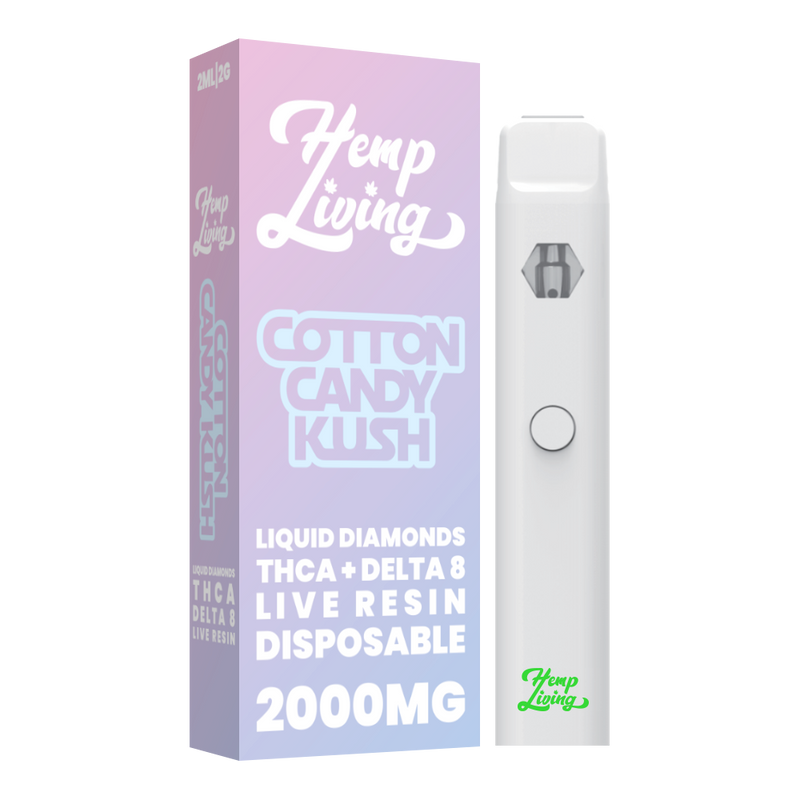Hemp Living THCA + D8 2G Live Resin Diamond Disposable,