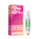 Hemp Living THCA + D8 2G Live Resin Diamond Cartridge