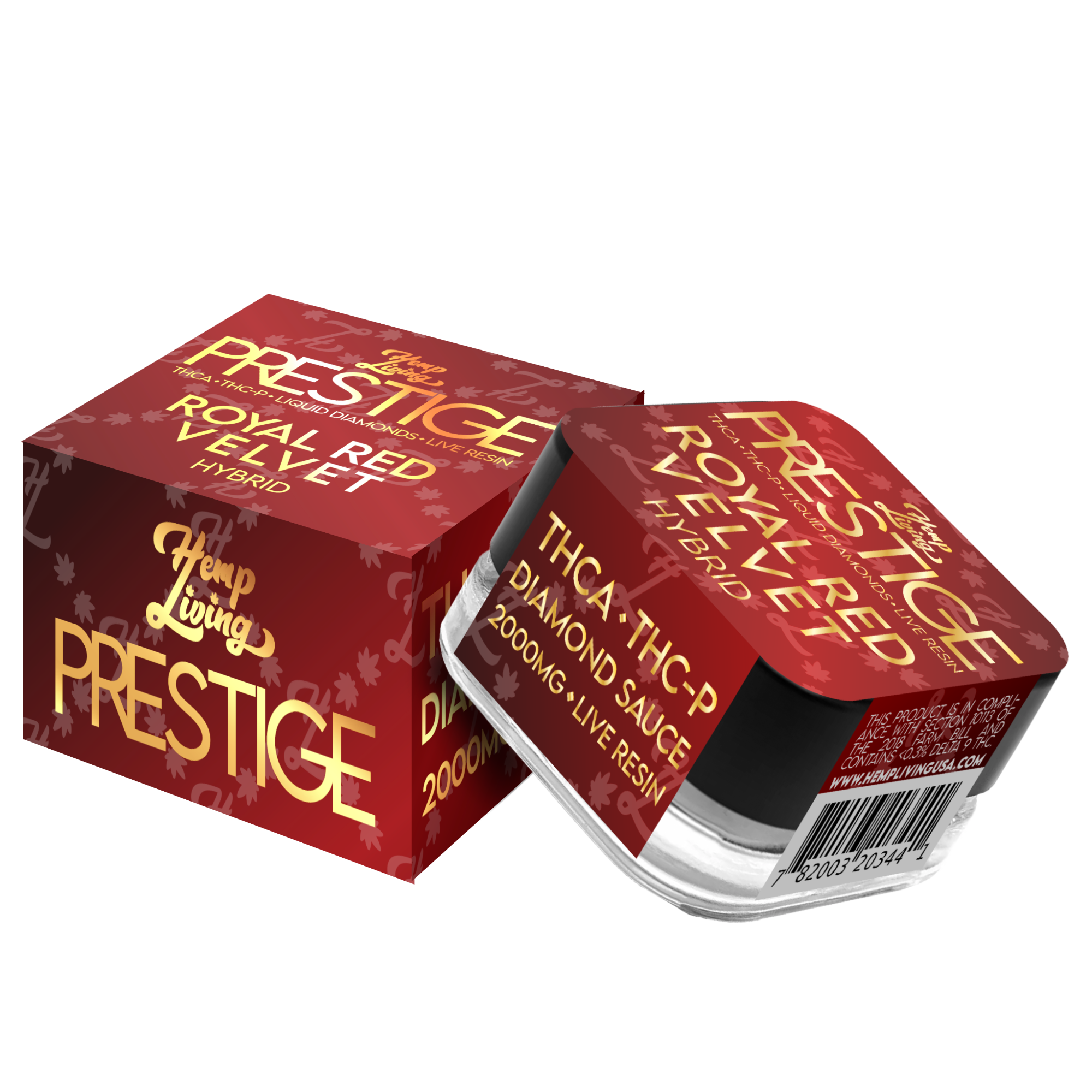 Hemp Living Prestige 2G THCA THCP Diamond Sauce W/ Live Resin Concentrate