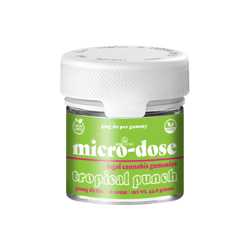 HEMP LIVING DELTA 9 5MG MICRO-DOSE GUMMIES 10CT -