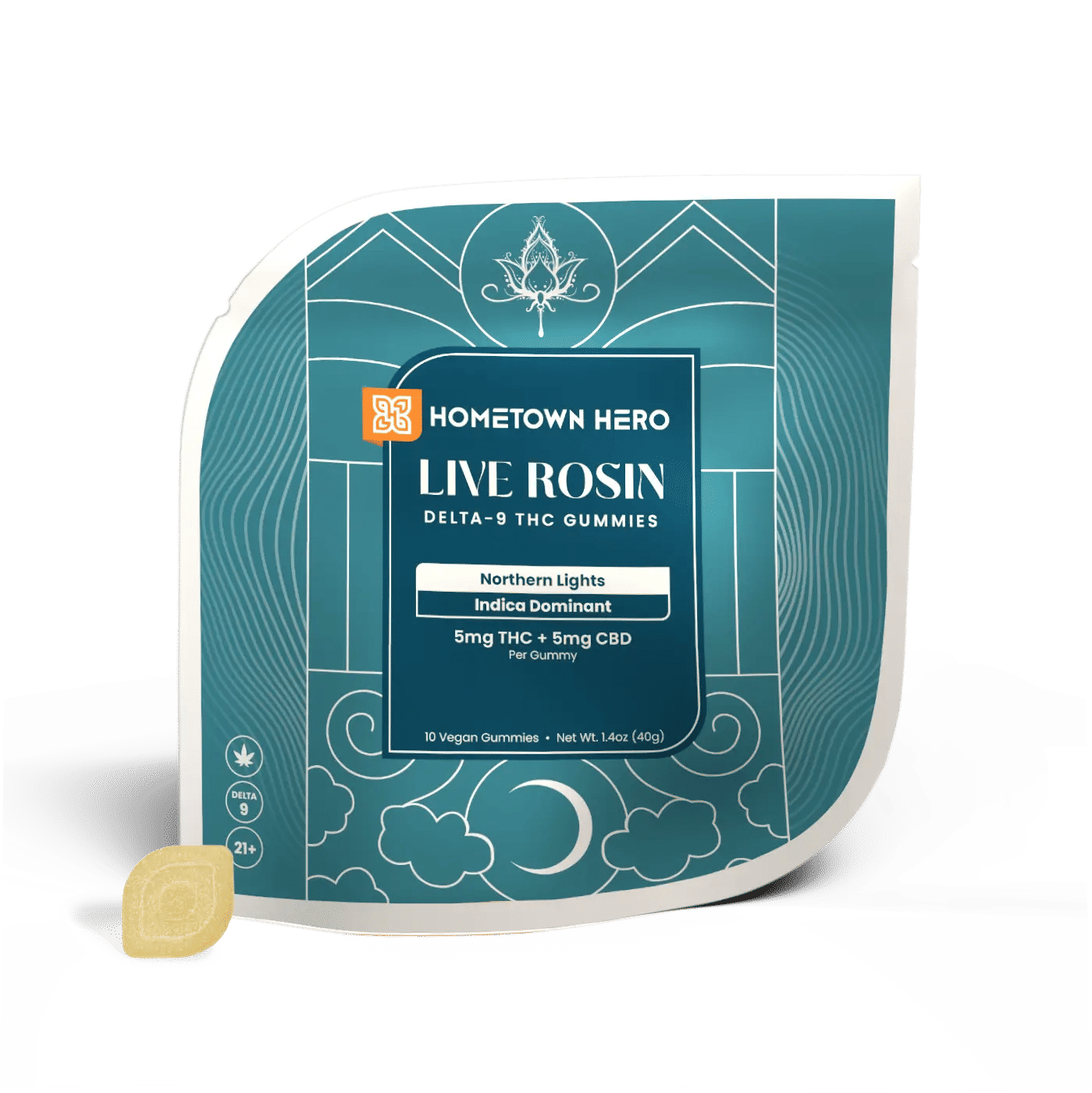 HOMETOWN HERO DELTA 9 LIVE ROSIN GUMMIES 50MG - Puff Love Smoke Shop