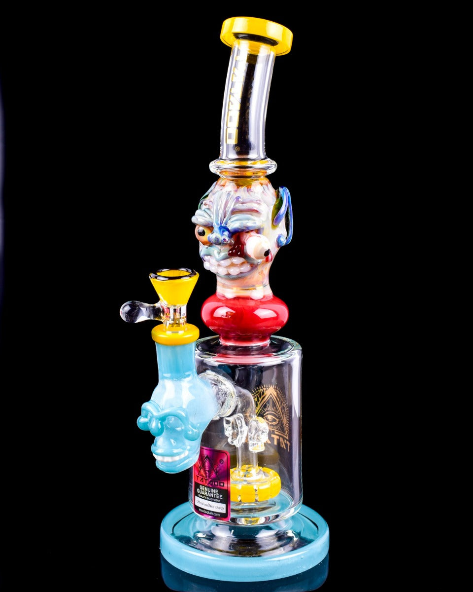 Tataoo 12" Fumed Demon Skull Banger Hanger Water Pipe