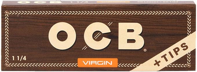 OCB Virgin Unbleached 1 1/4 Papers With Tips