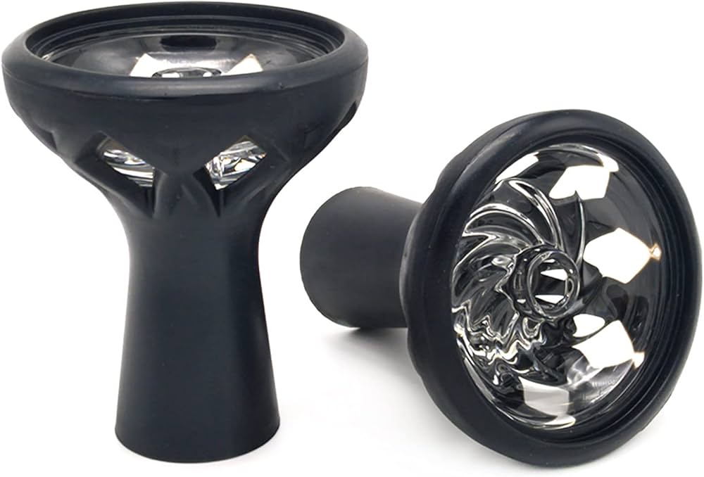 Silicon With Glass Hookah Head