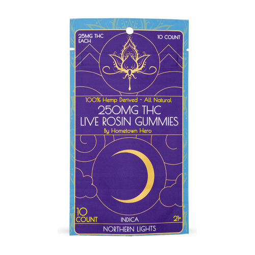 HOMETOWN HERO LIVE ROSIN DELTA 9 GUMMIES 250MG