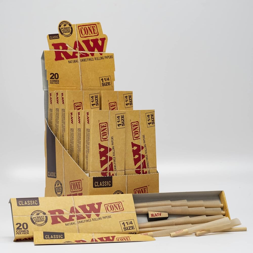 RAW Classic Cones 1 1/4 6-Pack
