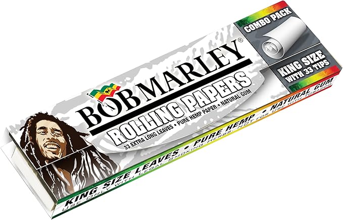 Bob Marley King Size Rolling Paper W/ Tips