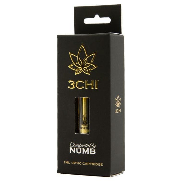 3 CHI COMFORTABLY NUMB DELTA 8 CARTRIDGE - Puff Love Smoke Shop