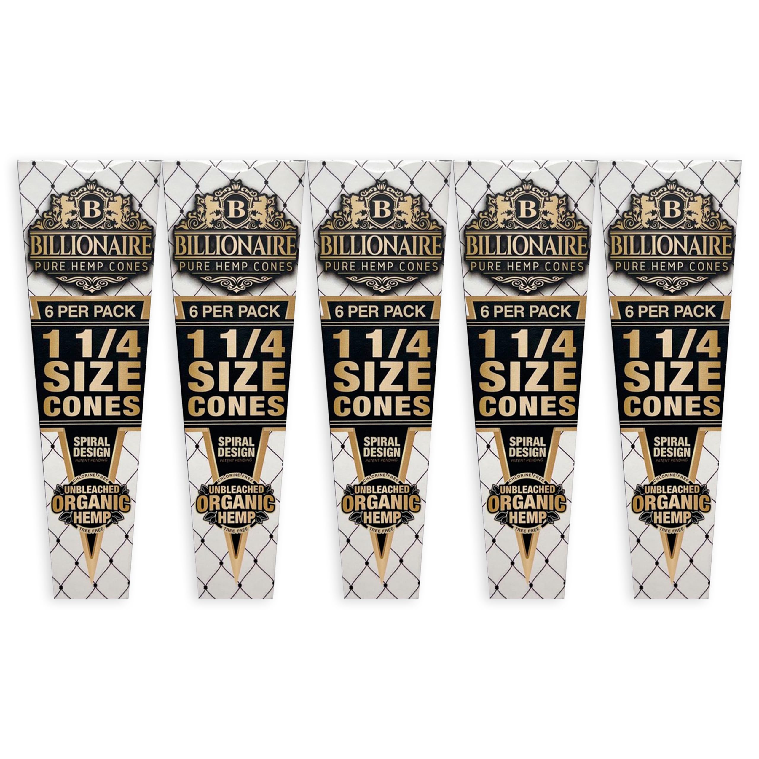 Billionaire Organic Unbleached Cones
