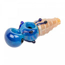 Red Eye Glass 5� Two Scoop Hand Pipe
