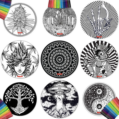8" Round Creativity Dab Mat W/ Markers