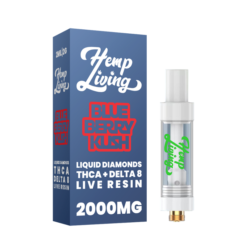 Hemp Living THCA + D8 2G Live Resin Diamond Cartridge