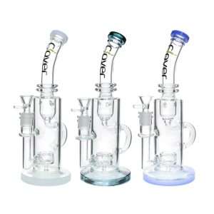 Clover Glass 10" Helix Perc Waterpipe
