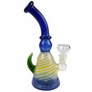 Silver Fumed 9� Banger Hanger Water Pipe - Fm1496