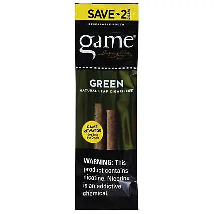 GAME CIGARS 2 PACK GREEN