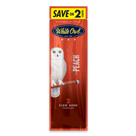 White Owl 2-Pack Cigarillos Peach