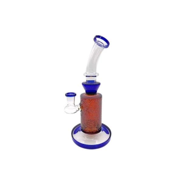 9" Sand Blasted Life Flower Water Pipe Fm1226