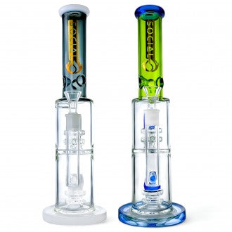 Social Glass 12.5� Matrix Straight Water Pipe