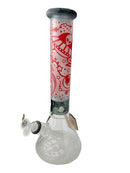 Cheech Glass 16" Frosted Love Beaker Bloody Hand