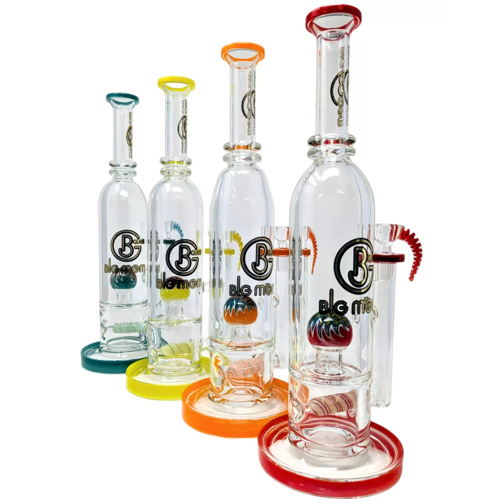 Big Mom 14" Inline Wig Wag Matrix Perc Water Pipe