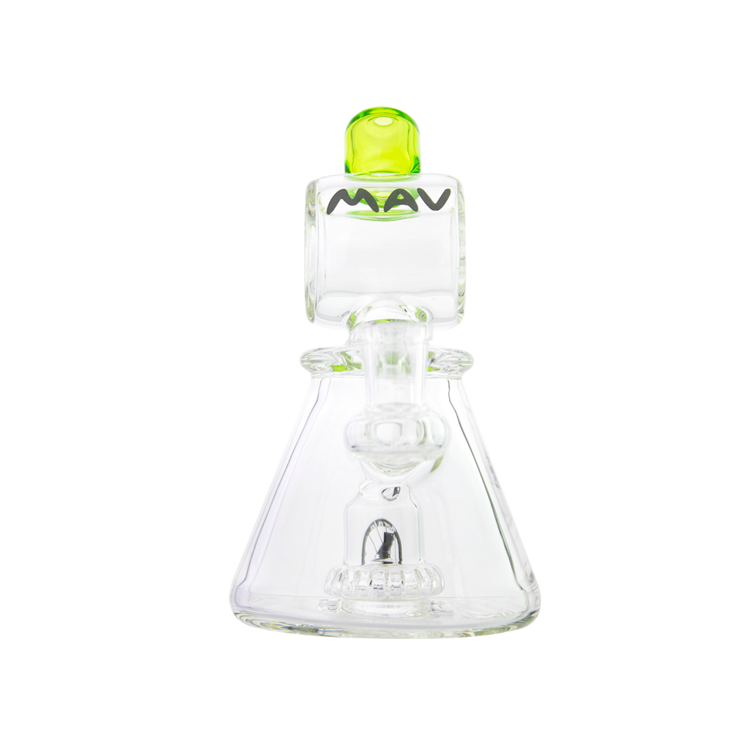 MAV Glass 7" Barrel Top Pyramid Wig Wag Ufo Water Pipe