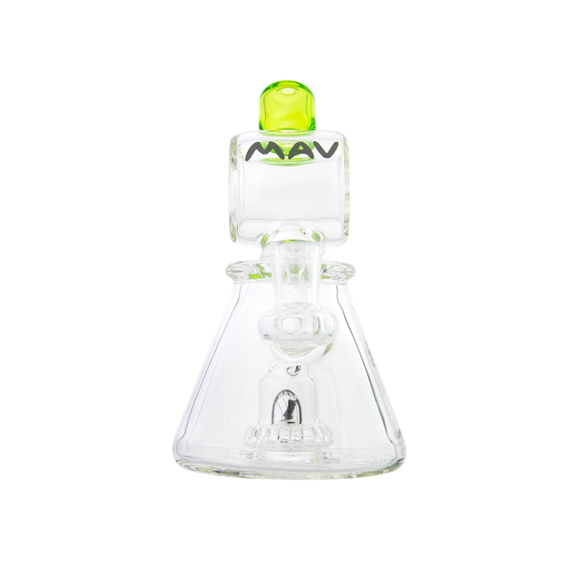 MAV Glass 7" Barrel Top Pyramid Wig Wag Ufo Water Pipe