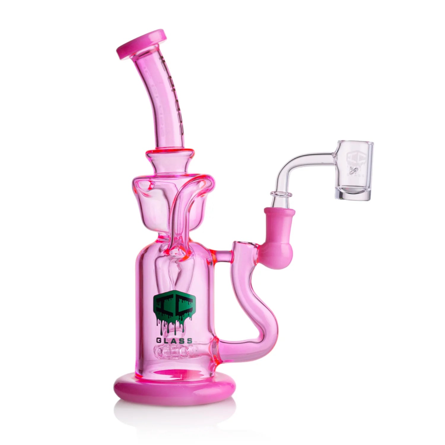 IC GLASS - 10" NEON RECYCLER WATER PIPE