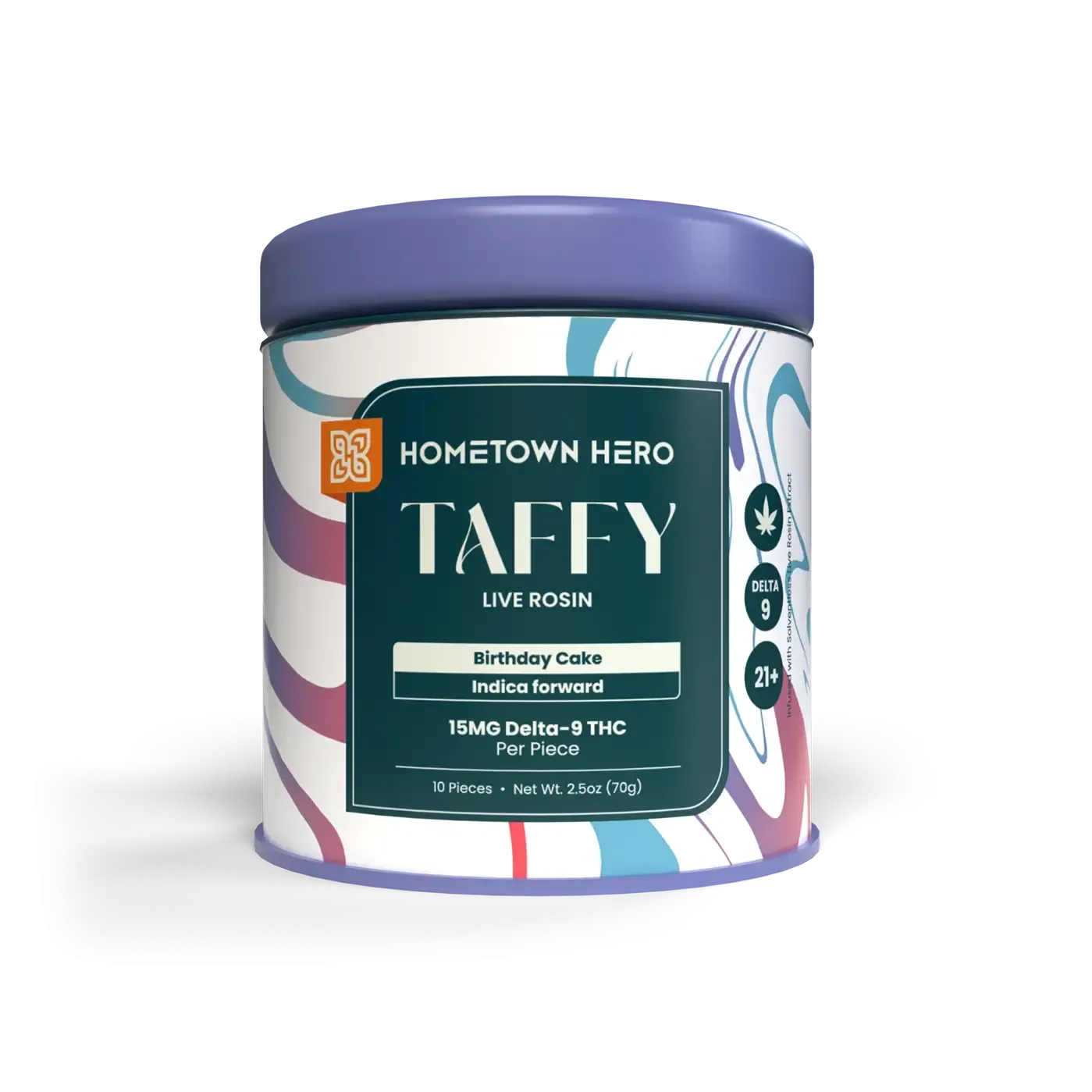HOMETOWN HERO LIVE ROSIN DELTA 9 TAFFY 10CT
