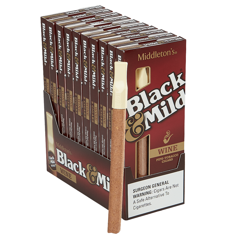 BLACK & MILD CIGARS WINE PLASTIC TIP (1 CIGAR)