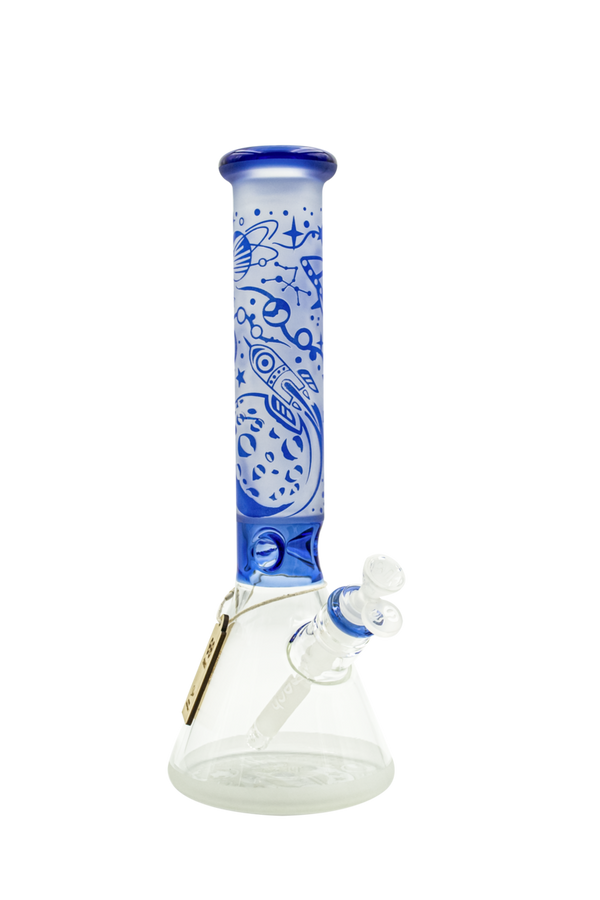 Cheech Glass 14" Sand Blasted Space Beaker Water Pipe