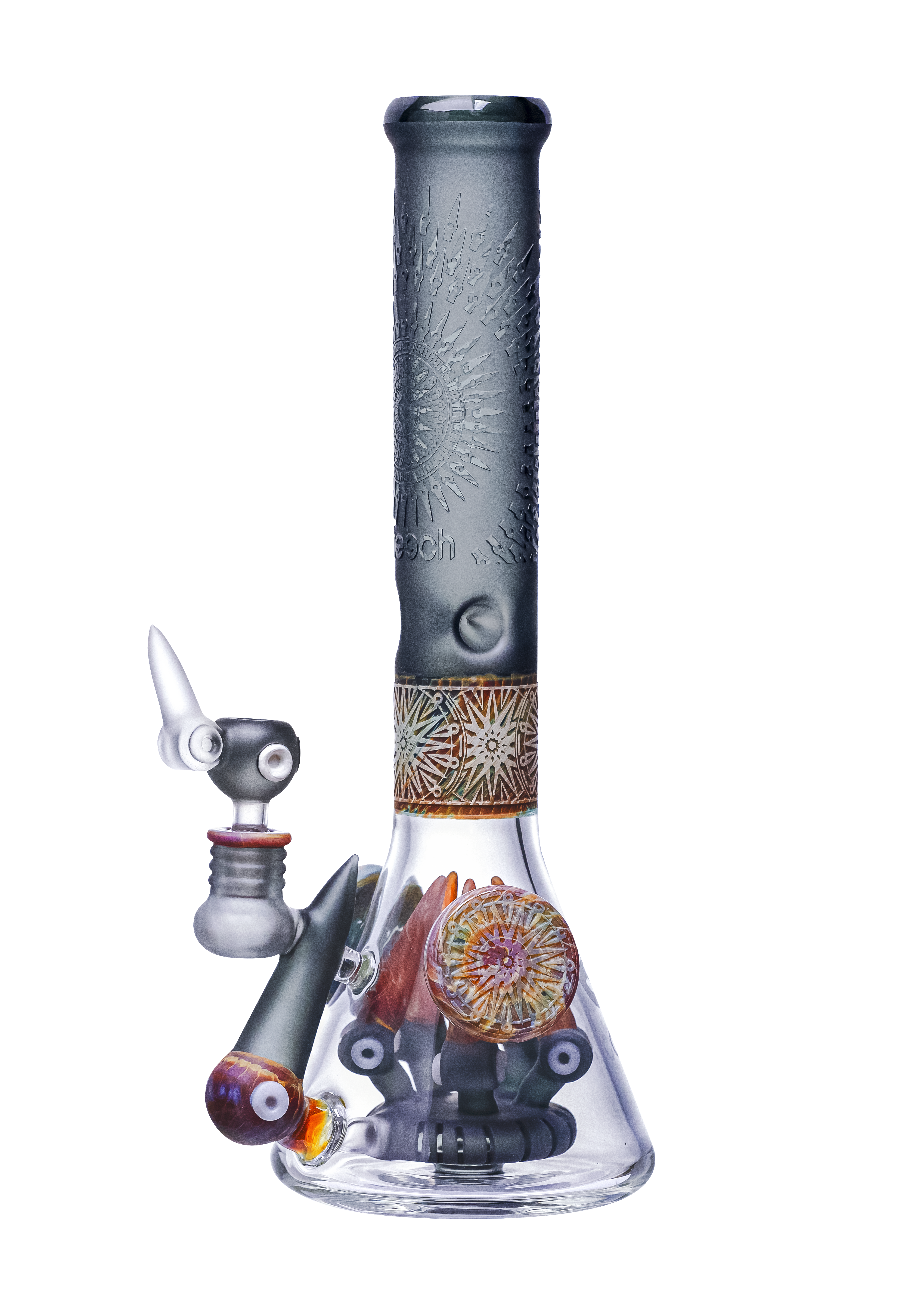 Cheech Glass "Can See Me" Sandblasted Beaker Water Pipe