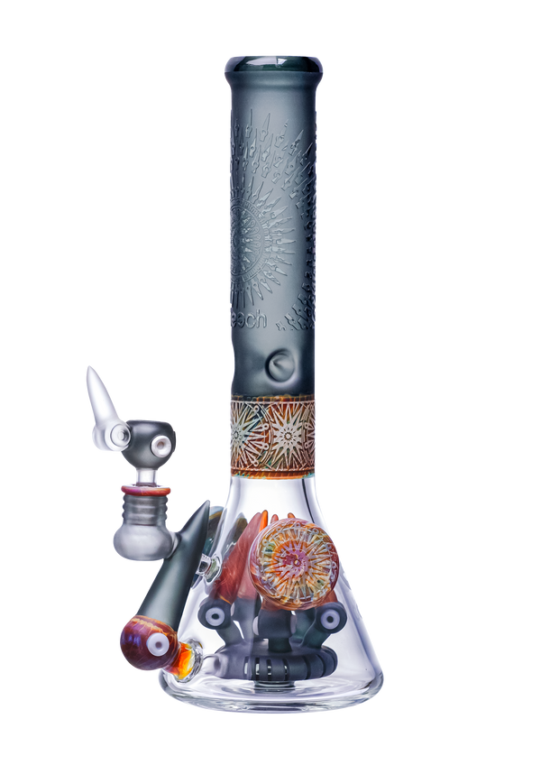 Cheech Glass "Can See Me" Sandblasted Beaker Water Pipe