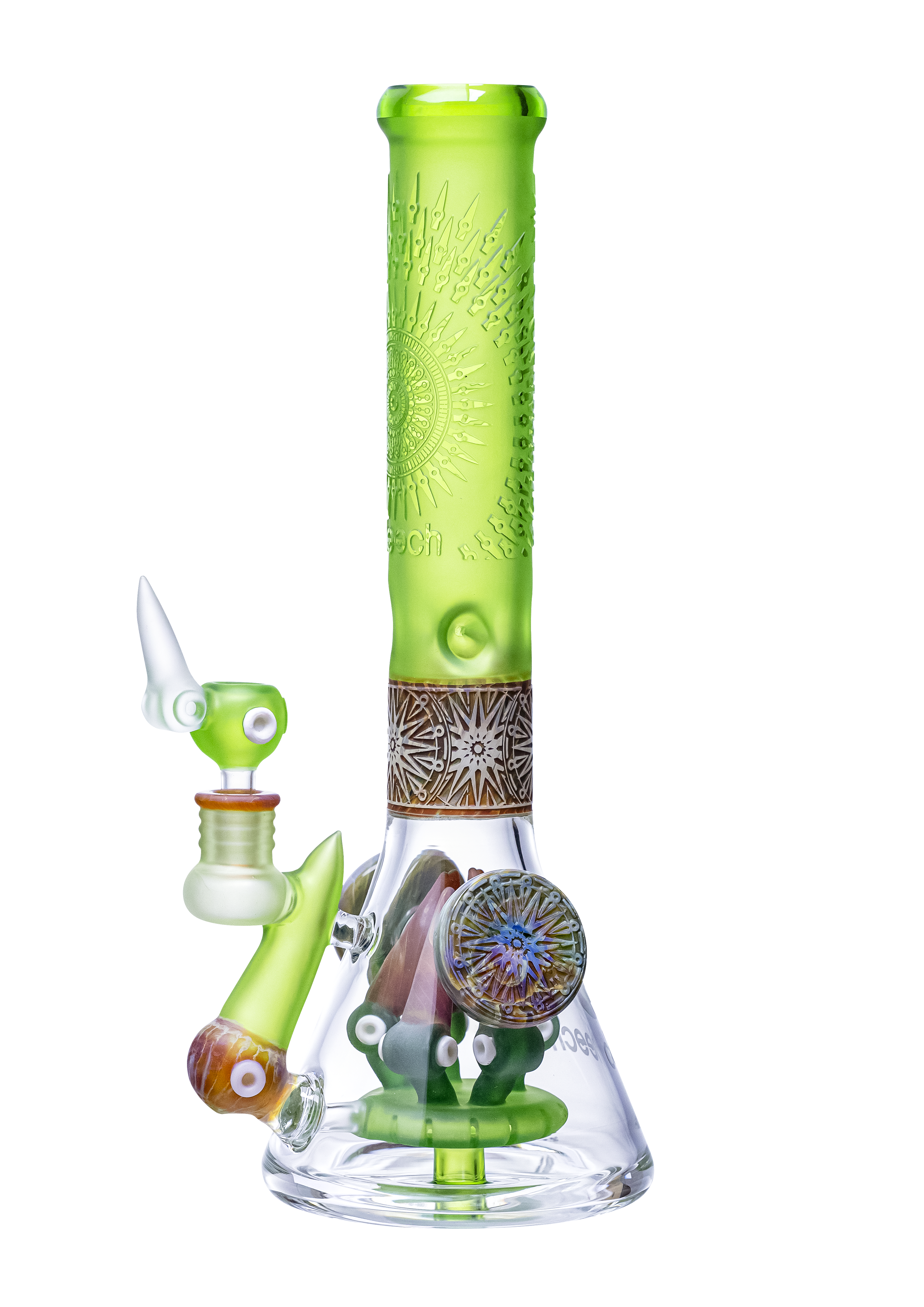 Cheech Glass Can See Me Sandblasted Beaker Water Pipe