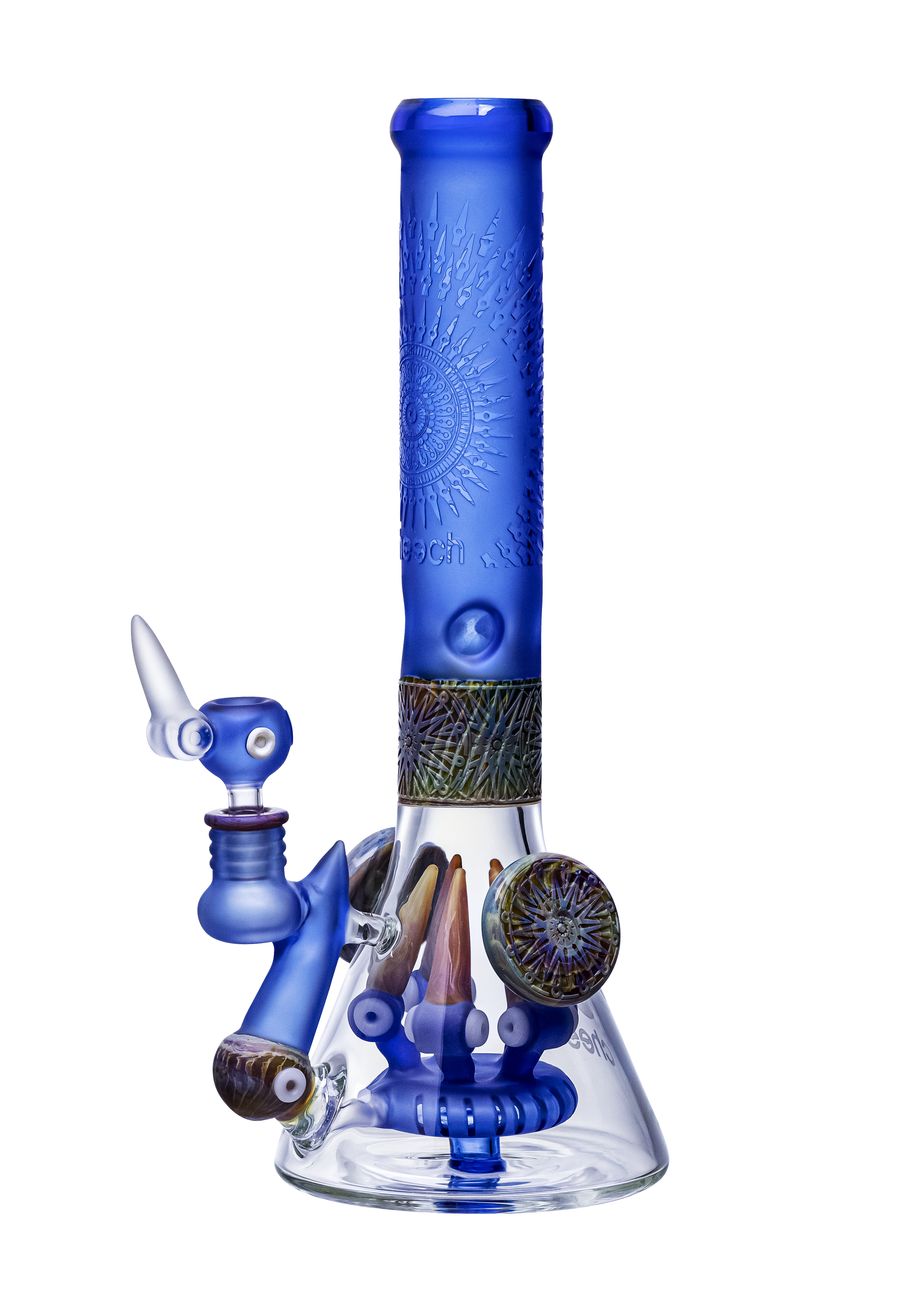 Cheech Glass Can See Me Sandblasted Beaker Water Pipe