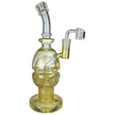 11" Gold Fumed Fabb Egg Recycler Water Pipe
