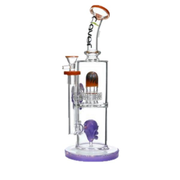 Clover Glass 12" Alien Eye Basket Perc Waterpipe