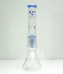 Diamond Glass 10" Blue Saucer Water Pipe