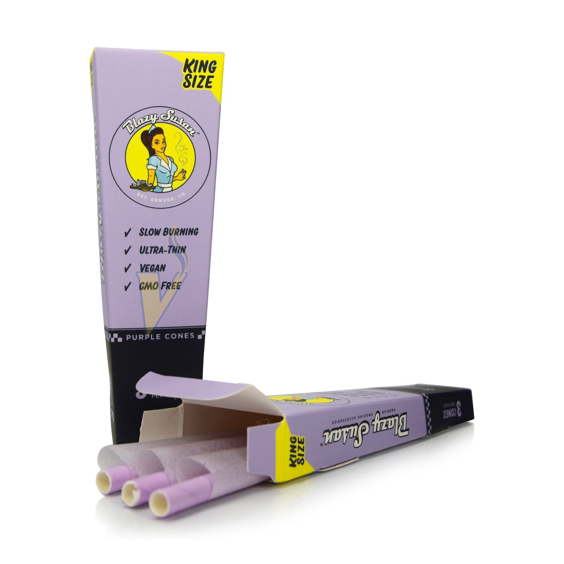 BLAZY SUSAN PURPLE CONES -