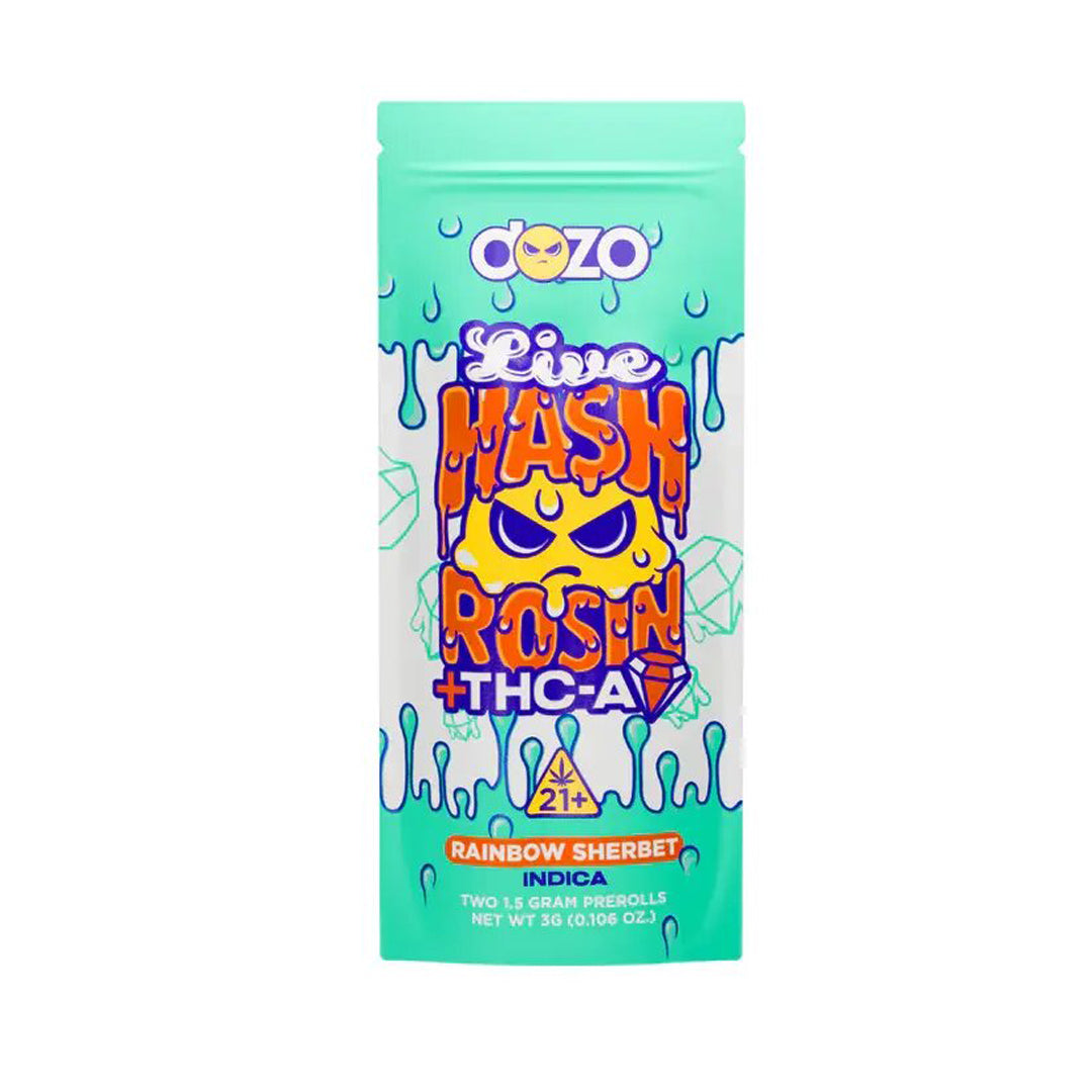 Dozo Live Hash Rosin THCA 1.5G Pre-Rolls (2Ct)
