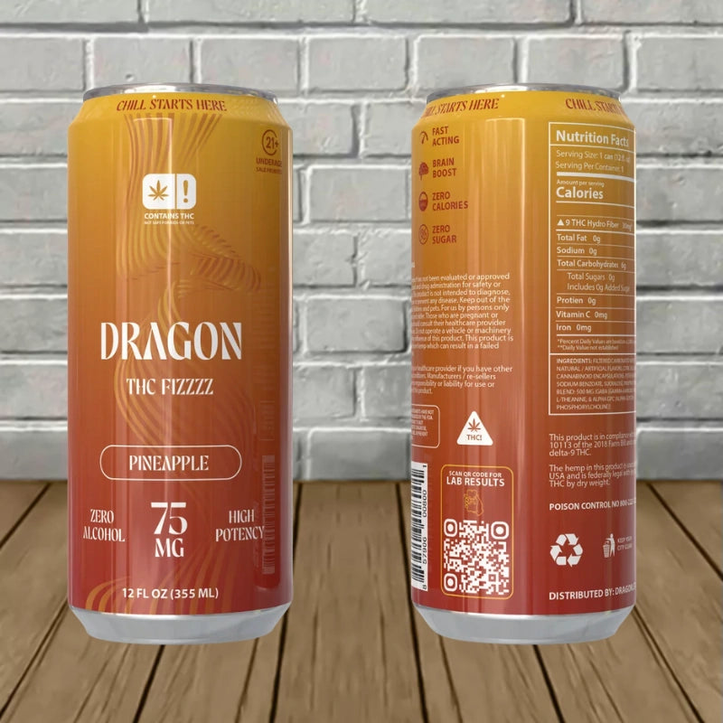 DRAGON THC FIZZZZ 75MG D9 SELTZER