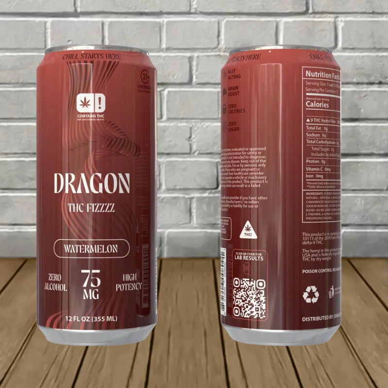 DRAGON THC FIZZZZ 75MG D9 SELTZER