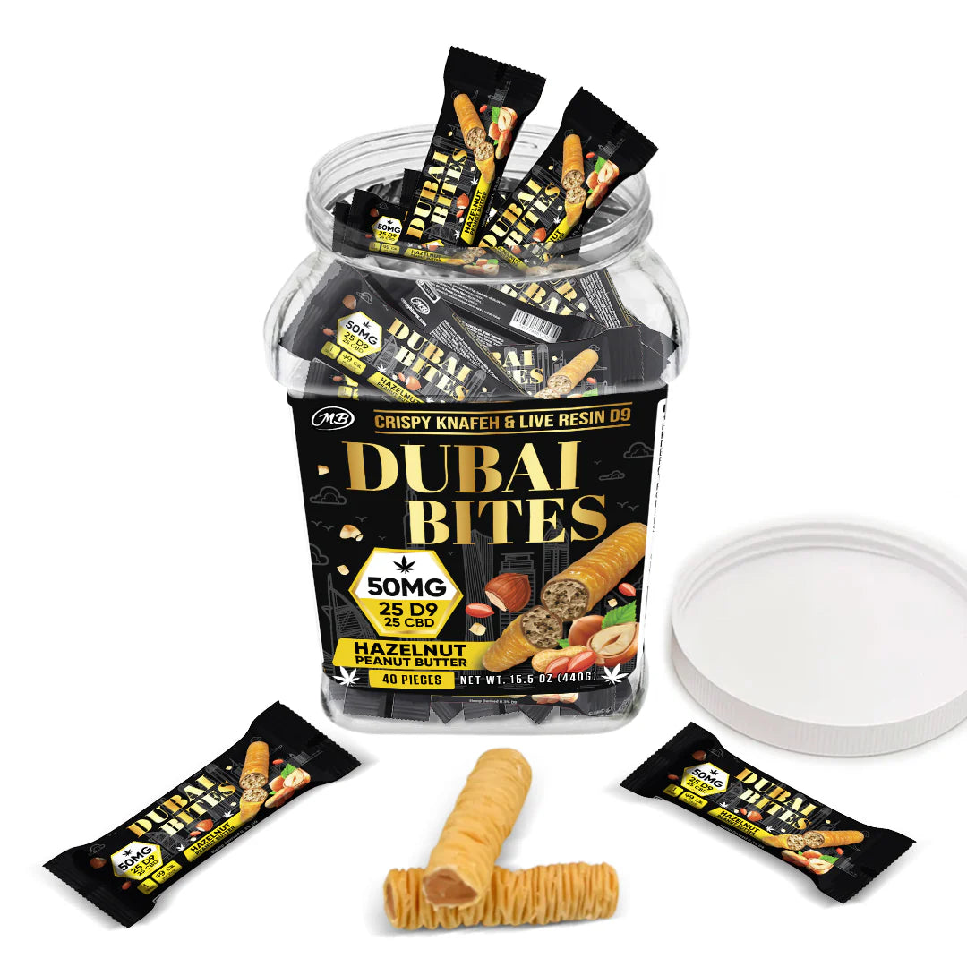CRISPY BLUNTS DUBAI BITES D9 + CBD (50MG X 1CT)